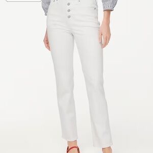 J CREW Essential Straight High-Waisted Button-Fly Jeans
